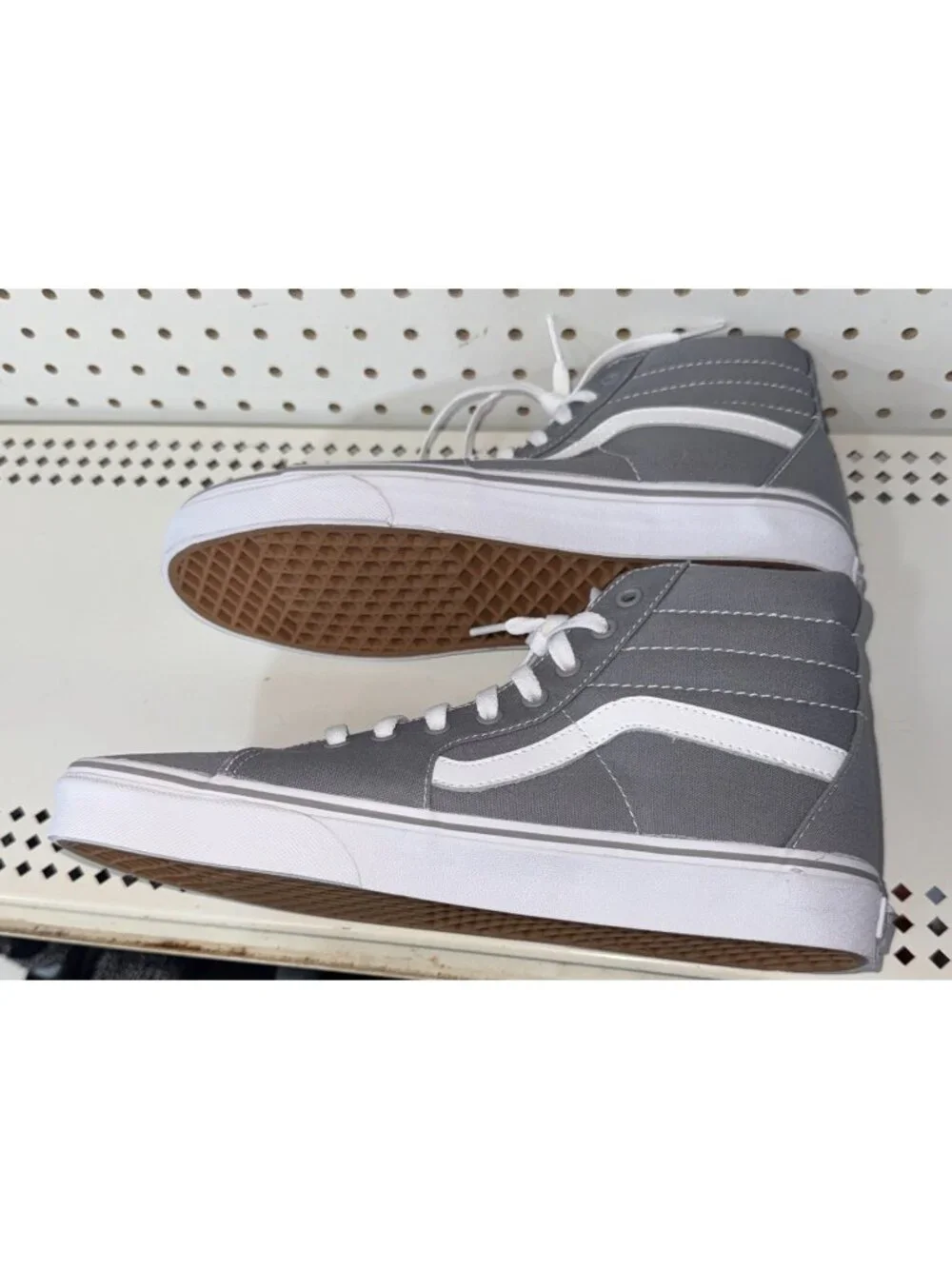 VANS SK8-Hi Frost Grey Mens Canvas Athletic Skateboarding Shoes Size 10.5
